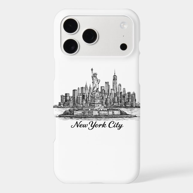 New York City Skyline Line Art Illustration (Verso)