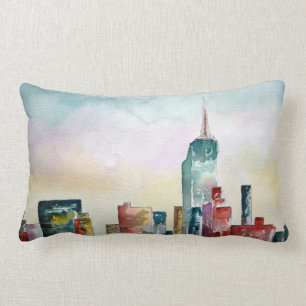 New York City Skyline Lumbar Pillow