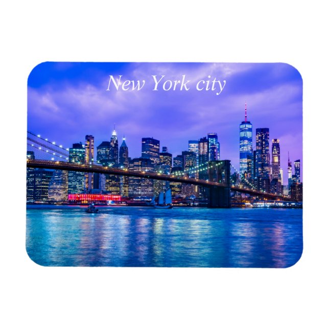 New York city skyline Magnet (Horizontal)