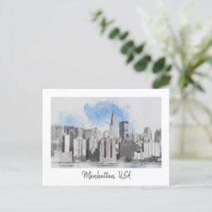 New York City Skyline – Manhattan Holiday Travel  Postcard