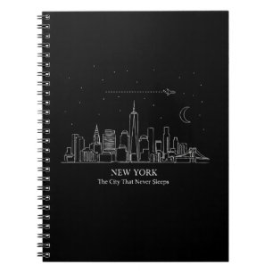 New York City Skyline Minimalist "The City That Notebook