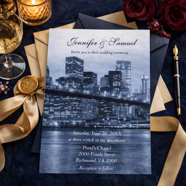 New York City Skyline Modern Luxury Invitation (Creator Uploaded)