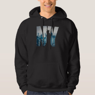 New York City Skyline New York Illustration Graph Hoodie