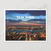 New York City Skyline Night Buildings Landscape