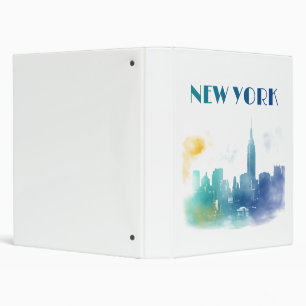 New York City Skyline NYC Travel America Liberty Binder