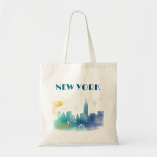 New York City Skyline NYC Travel America Liberty Tote Bag