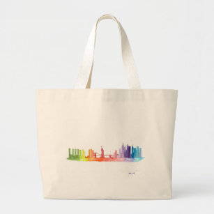 NEW YORK CITY skyline NYC United States of America Large Tote Bag