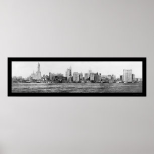 New York City Skyline Photo 1911 Poster