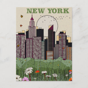 New York City Skyline Postcard