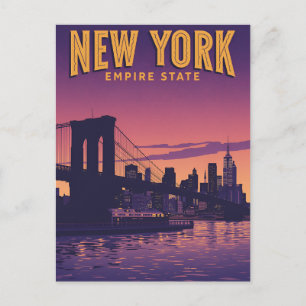 New York City Skyline Postcard