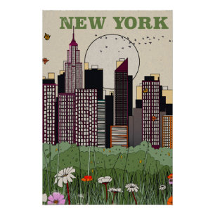 New York City Skyline Poster
