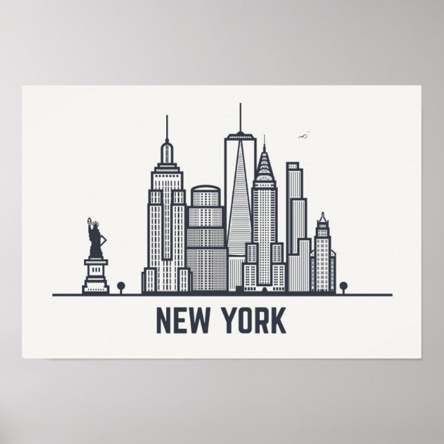 New York City Skyline Poster (Front)