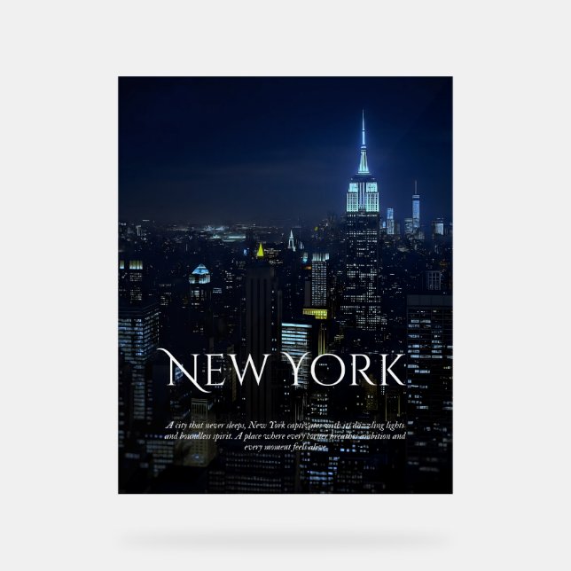 New York City Skyline Poster – Modern Wall Art Pri (Front)