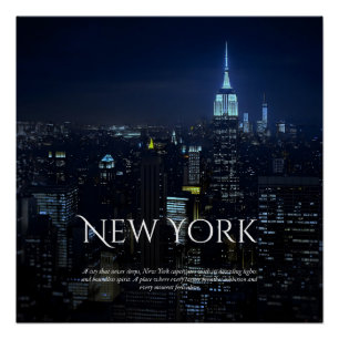 New York City Skyline Poster – Modern Wall Art Pri