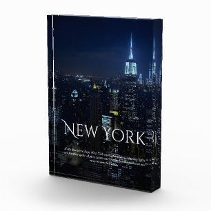 New York City Skyline Poster – Modern Wall Art Pri Photo Block