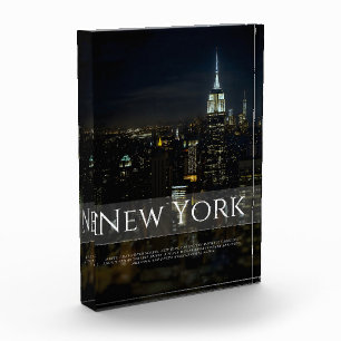 New York City Skyline Poster – Modern Wall Art Pri Photo Block