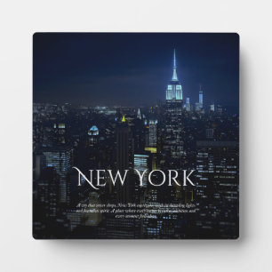 New York City Skyline Poster – Modern Wall Art Pri Plaque