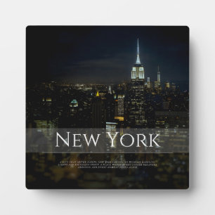 New York City Skyline Poster – Modern Wall Art Pri Plaque