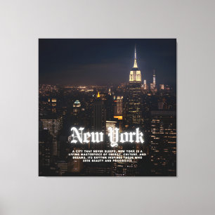 New York City Skyline Poster Template   Canvas Print