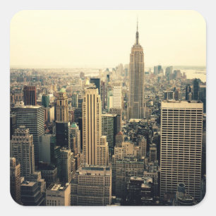 New York City Skyline Square Sticker