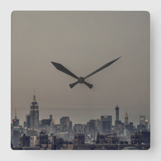 New York City Skyline Square Wall Clock