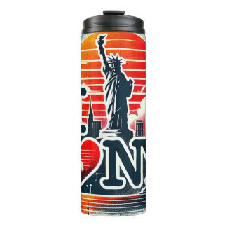New York City Skyline Sunset T-Shirt Thermal Tumbler