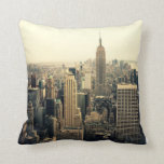 New York City Skyline Throw Pillow<br><div class="desc">This beautiful fine art photo features a gorgeous view of the New York City skyline from the vantage point of midtown Manhattan overlooking the iconic Empire State Building.

This item is fully customizable. Personalize it with text,  names,  an occasion or leave it as is!</div>