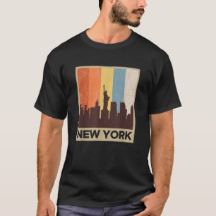 New York City Skyline Vintage Retro 70 s NYC Graph T-Shirt