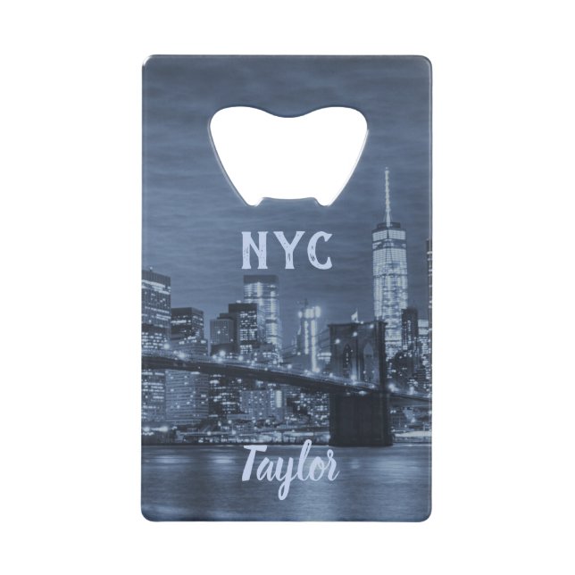 New York City Skyline Wallet Bottle Opener (Front)