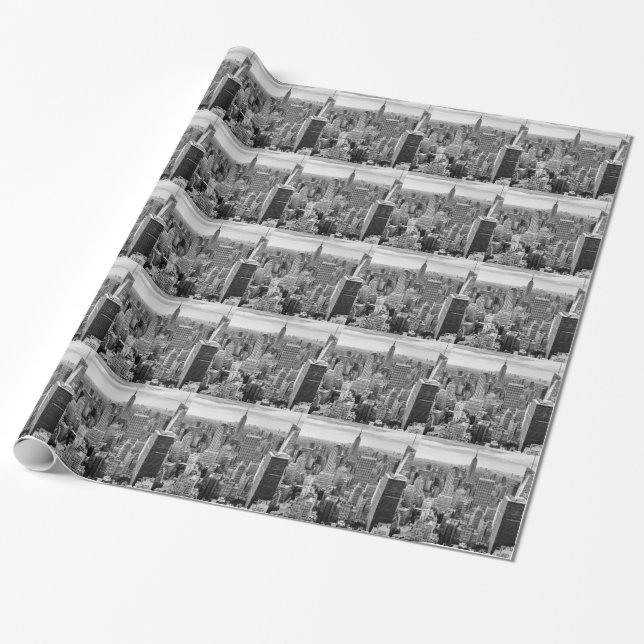 New York City Skyline Wrapping Paper (Unrolled)
