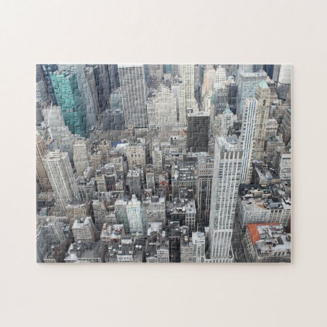 New York City skyscrapers from above Jigsaw Puzzle (Horizontal)