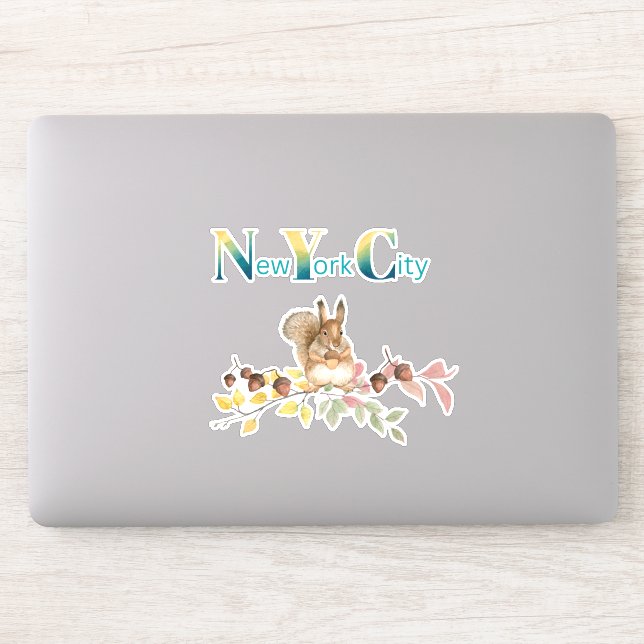 New York City Squirrel Sticker (Computer)