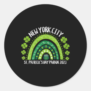 New York City St Patrick's Day Parade Matching Fam Classic Round Sticker