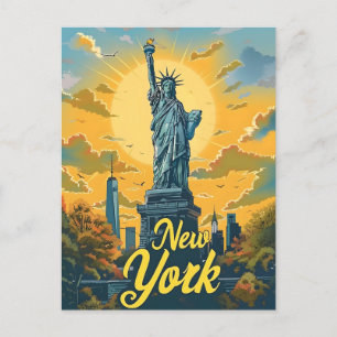 New York City Statue of Liberty Postcard