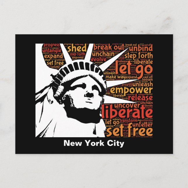 New York City Statue of Liberty Postcard (Front)