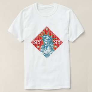 New York City Statue of Liberty Retro NY Travel T-Shirt