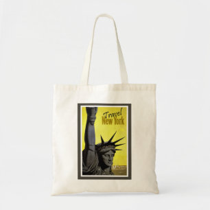 New York CIty Statue of Liberty Retro Vintage Tote Bag