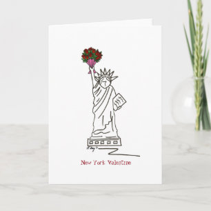 New York City Statue of Liberty Valentine's Day Holiday Card