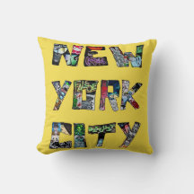 New York City Street Art Throw Cushion