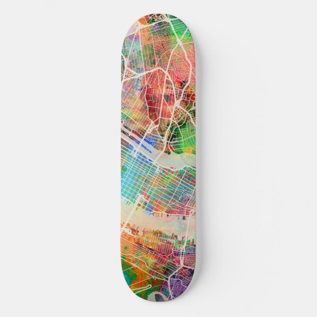 New York City Street Map Skateboard (Front)