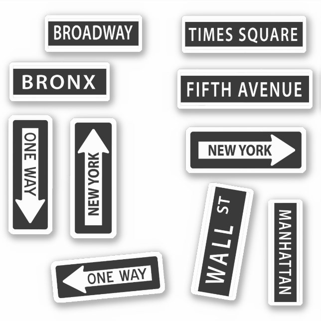 New York City Street Signs Set (Front)