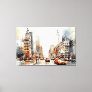 New York City, Stretched Canvas Print
