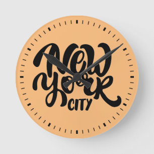 New York City Style Round Clock
