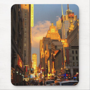 New York City Sunset Midtown Theatre District NYC Mouse Pad