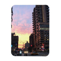 New York City Sunset Upper West Side Buildings NYC