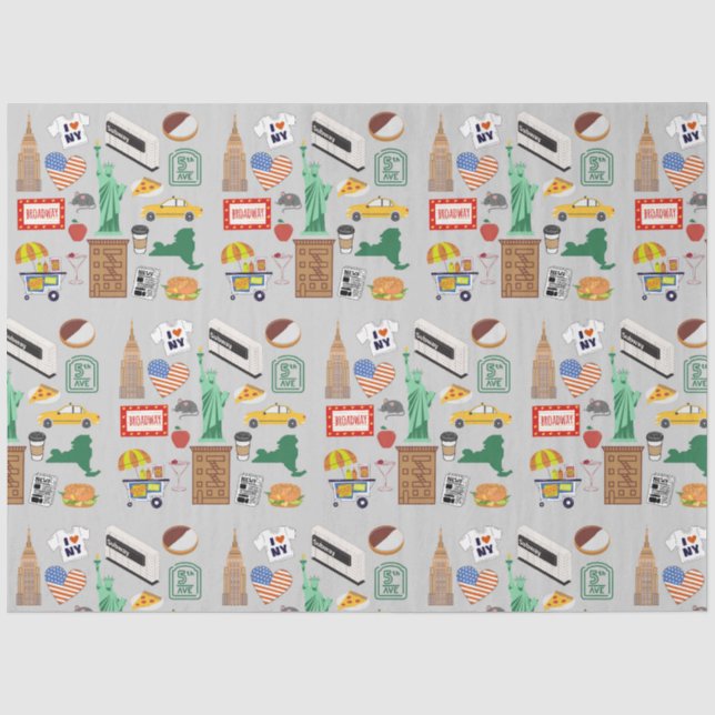 New York City Symbols Tissue Paper (Front)