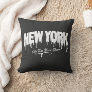 New York City That Never Sleeps Throw Pillow