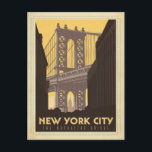 New York City | The Manhattan Bridge Postcard<br><div class="desc">Anderson Design Group is an award-winning illustration and design firm in Nashville, Tennessee. Founder Joel Anderson directs a team of talented artists to create original poster art that looks like classic vintage advertising prints from the 1920s to the 1960s.</div>