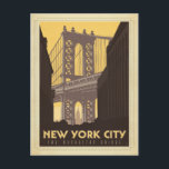 New York City | The Manhattan Bridge Postcard<br><div class="desc">Anderson Design Group is an award-winning illustration and design firm in Nashville,  Tennessee. Founder Joel Anderson directs a team of talented artists to create original poster art that looks like classic vintage advertising prints from the 1920s to the 1960s.</div>