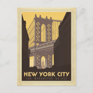New York City   The Manhattan Bridge Postcard